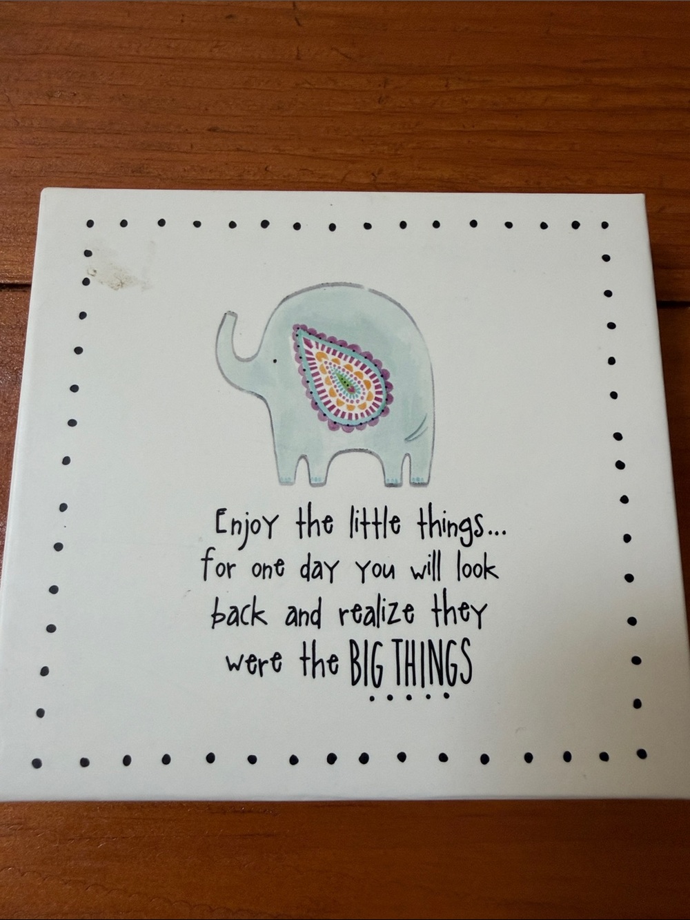 Blue Elephant Trinket Dish with Paisley Accent, NIB - Picture 4 of 4